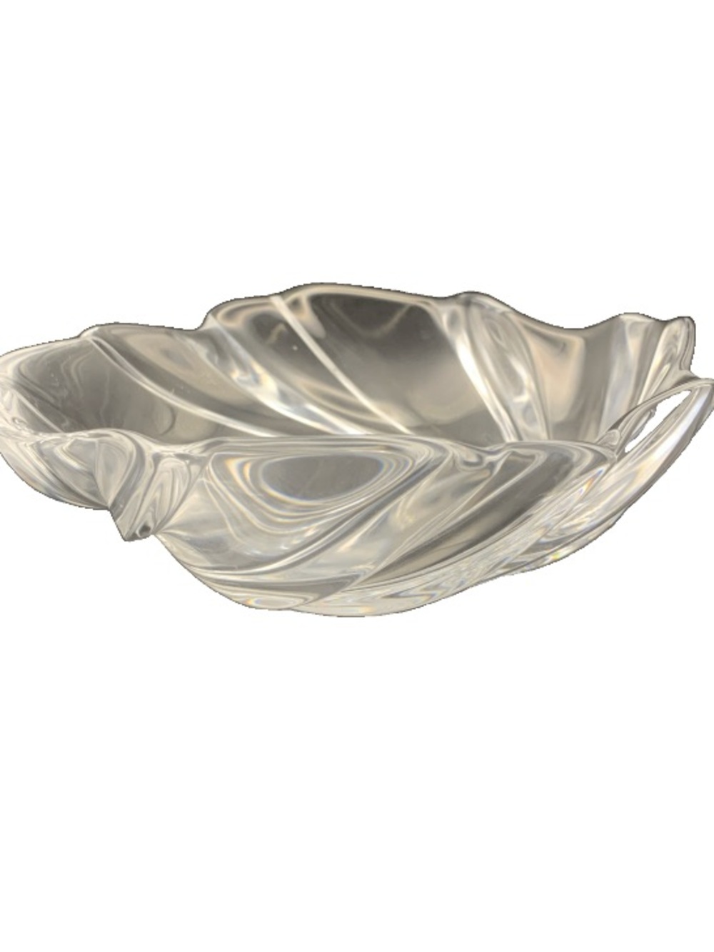 Vintage NOS Claire Burke 24% Genuine Lead Chrystal Swirl Pattern Candy France